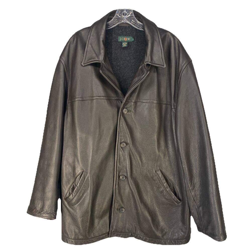 J🧥 J Crew Leather Jacket 🧥 Mens Large